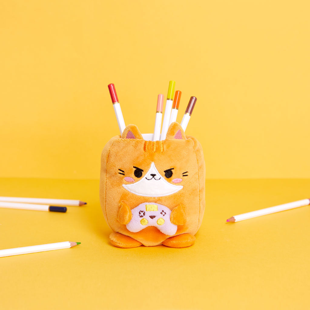 Fluffy Kawaii Gamer Pencil Holder