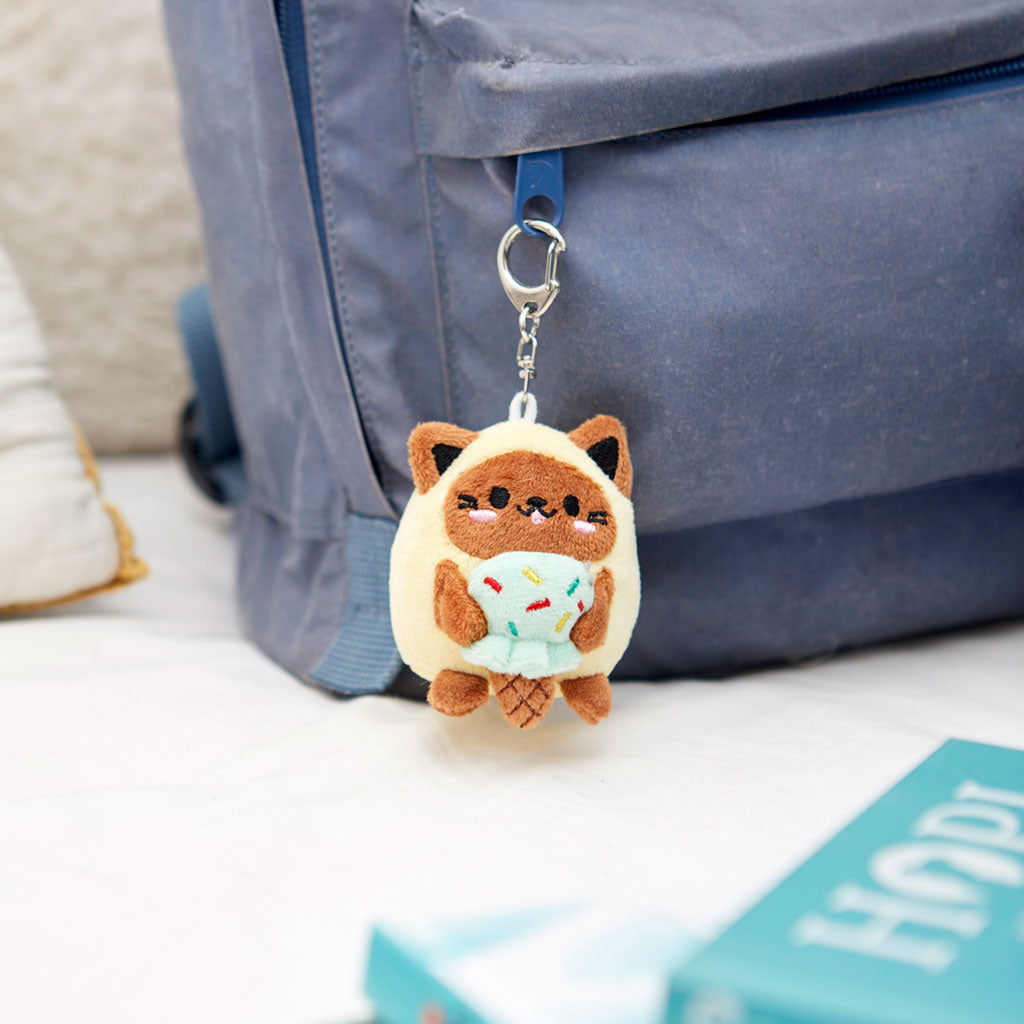 Fluffy Kawaii Minty Keychain