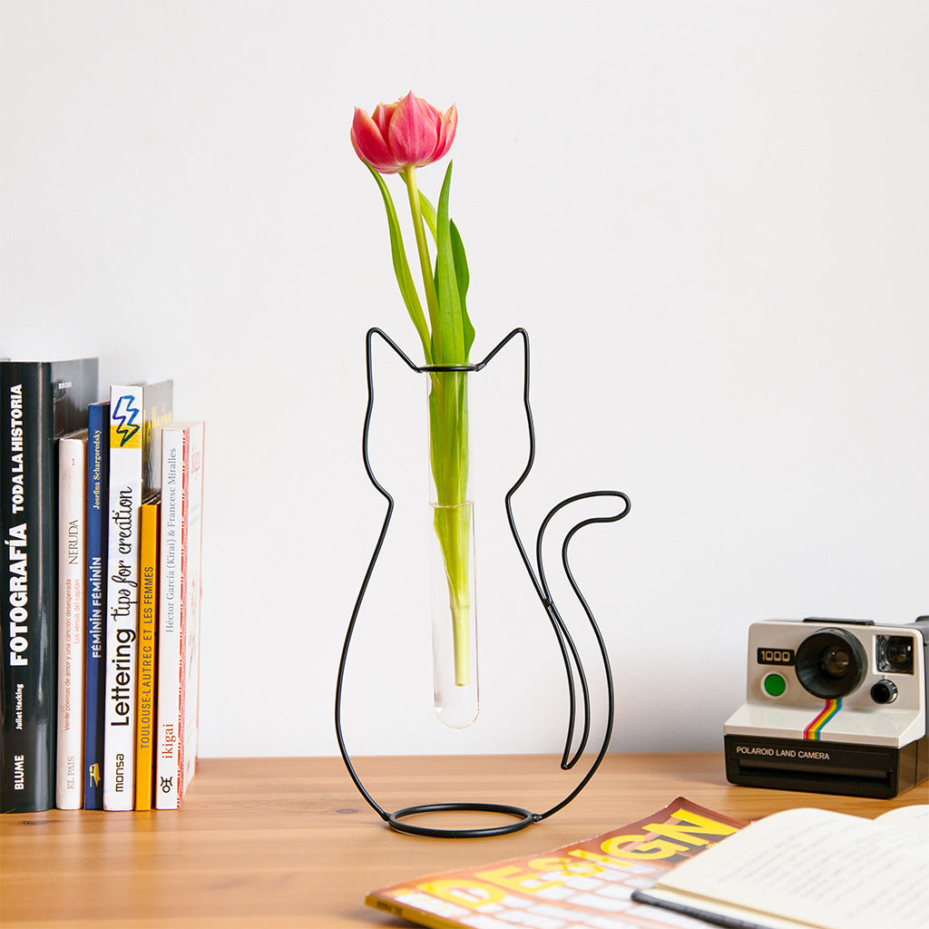 Cat Silhouette Vase
