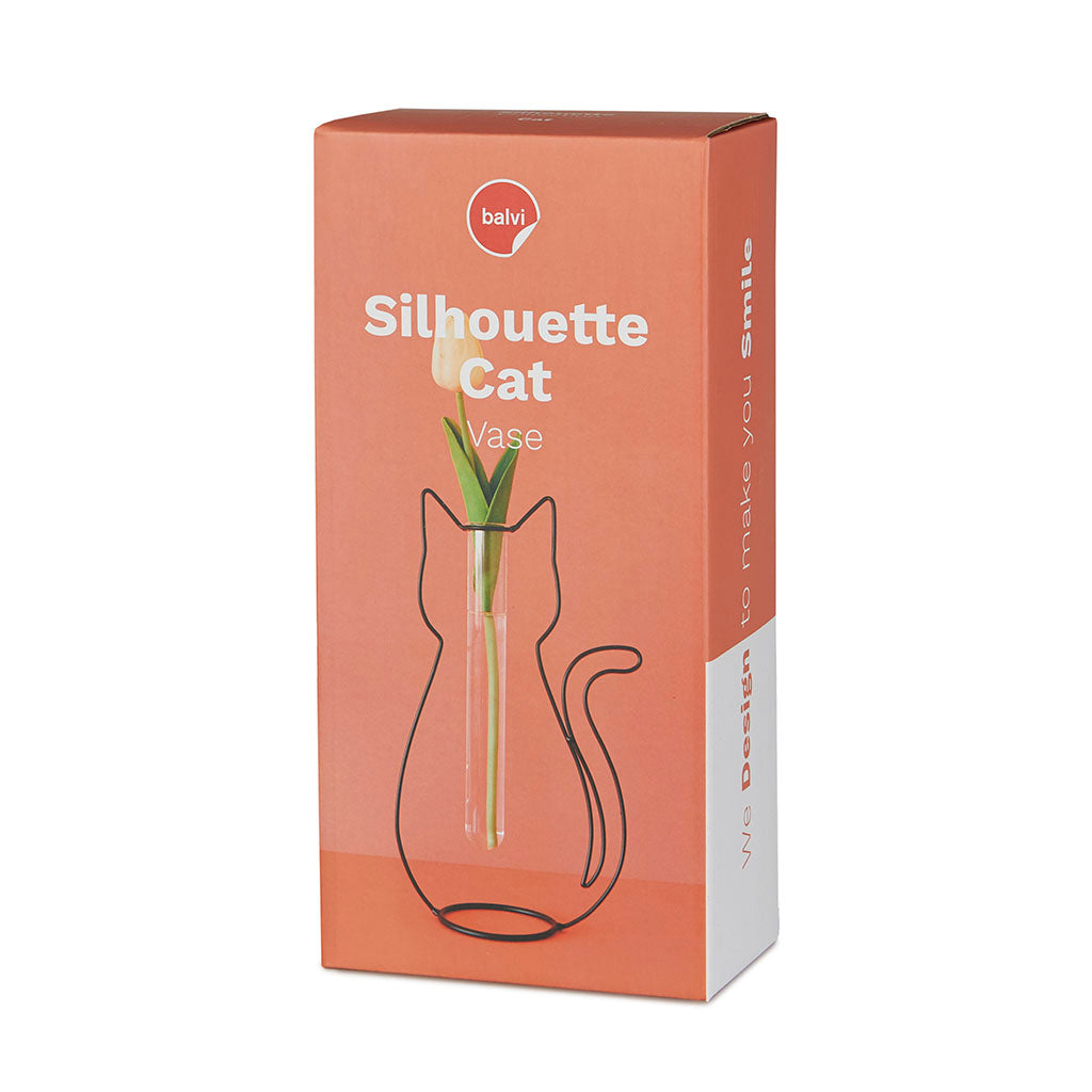 Cat Silhouette Vase