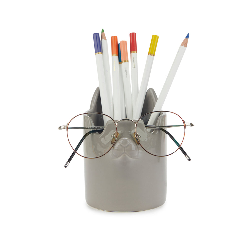 Nosy Buddy Cat Pencil Holder & Eyeglasses Holder