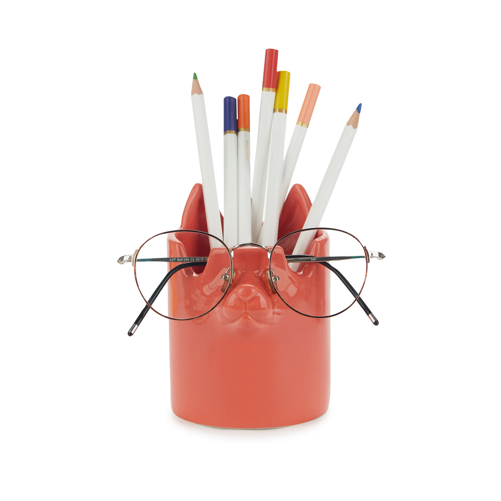 Nosy Buddy Cat Pencil Holder & Eyeglasses Holder