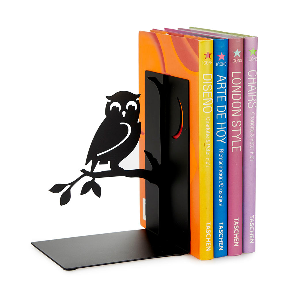 Balvi Teckel Bookend - Black Metal Dachshund-Shaped Book Holder - Decorative And