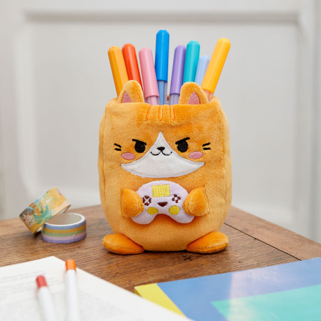 Fluffy Kawaii Gamer Pencil Holder
