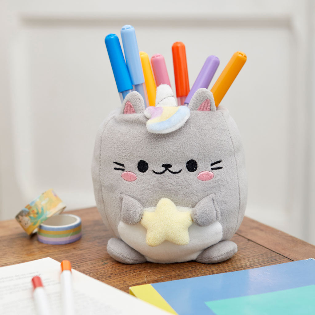 Fluffy Kawaii Starry Pencil Holder
