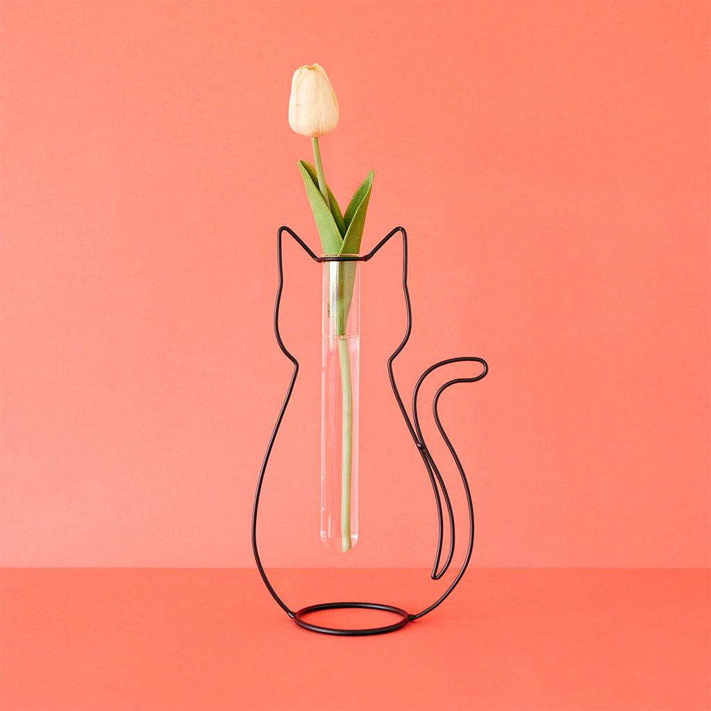 Cat Silhouette Vase
